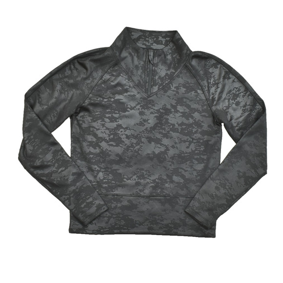 Spyder Active Black Camo 1/4 Zip Long Sleeve Pullover Regular Size S Polyester - Picture 1 of 8